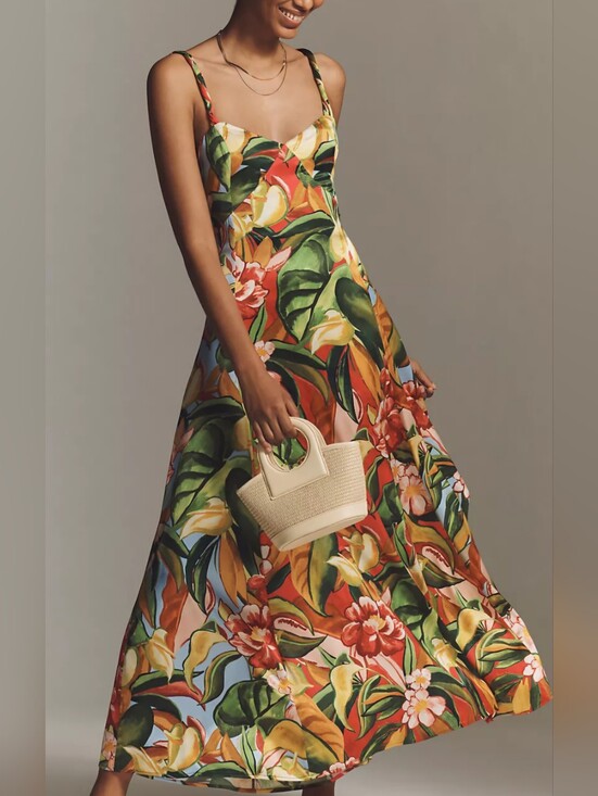 FARM Rio Dresses & Skirts - Farm Rio x Anthropologie Sweetheart Maxi Dress, Size XS, Retail Price $238.00 US